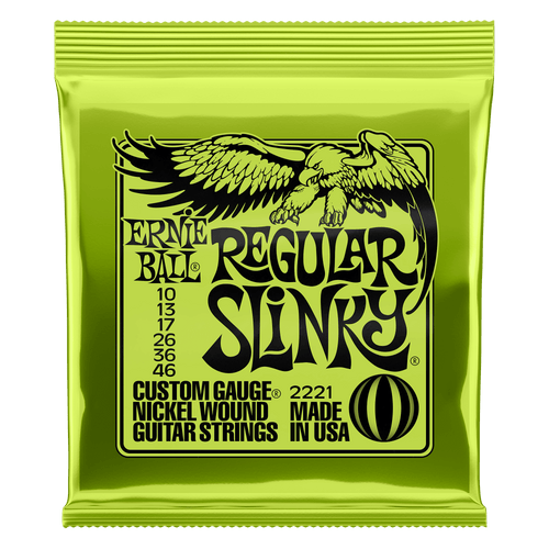 Genuine Ernie Ball - Regular Slinky P02221 - Electric Guitar Strings 10-46