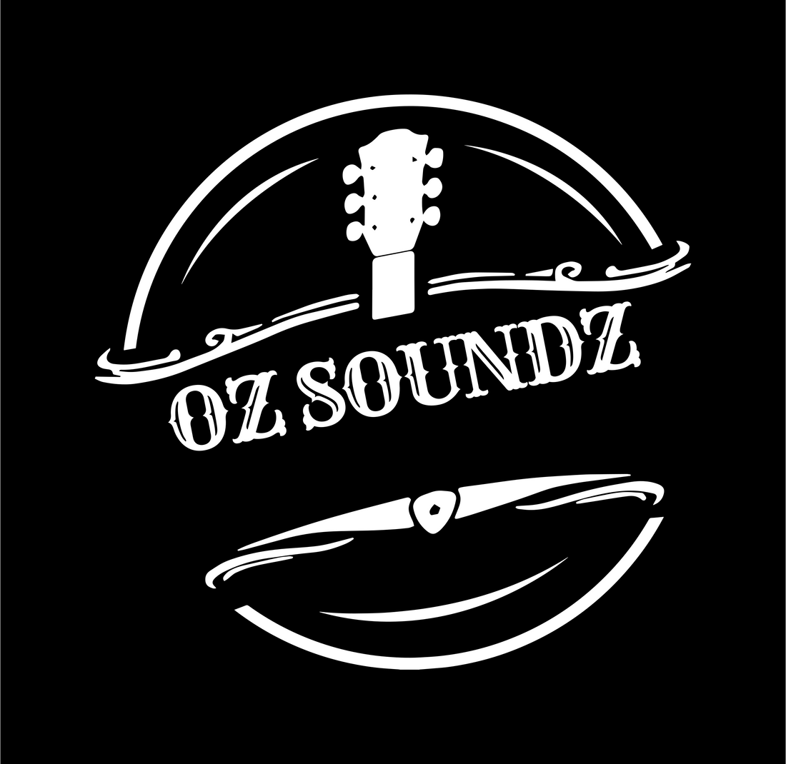 Oz Soundz Logo in white on black background
