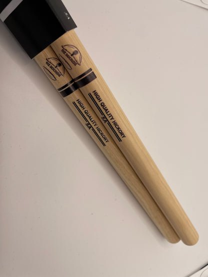 Hickory Drum stick bottom 5As on a white background