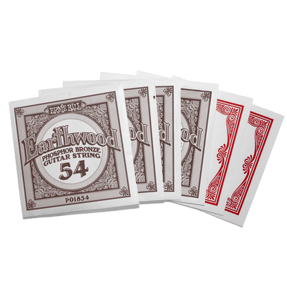 Earthwood guitar string packaging on a white background