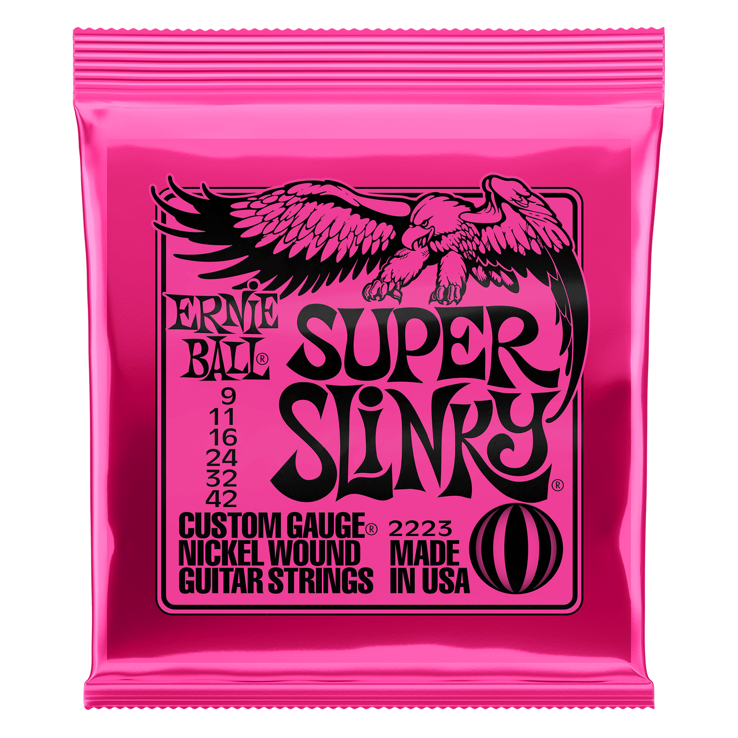 Genuine US Made Ernie Ball | Super Slinky Electric Guitar Strings | Gauge 09-42