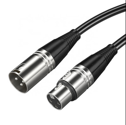 Two XLR connectors on a white background