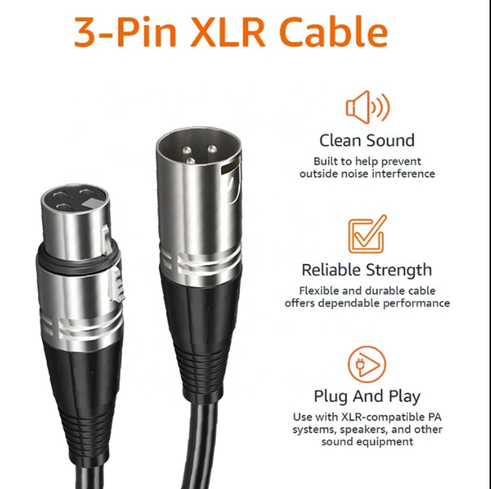 Professional Audio Cable - XLR 3 Pin (10 Metre)